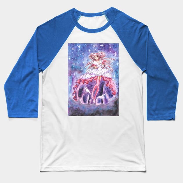 Madoka Magika Baseball T-Shirt by eosofdawn